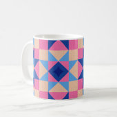 Moderne Ster Blok Quilt Koffiemok (Voorkant links)