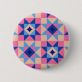 Moderne Ster Blok Quilt Ronde Button 5,7 Cm