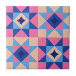 Moderne Ster Blok Quilt Tegeltje