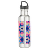 Moderne Ster Blok Quilt Waterfles (Achterkant)