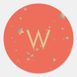 Moderne Ster Groen Kerse Rood Kerst Gelukkig Ronde Sticker