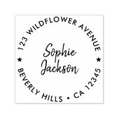 Moderne ster | Handgeschreven retouradres Zelfinktende Stempel (Design)