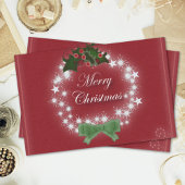Moderne ster krans maretak Vrolijk kerstfeest Tissuepapier
