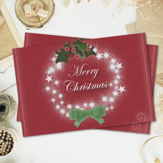 Moderne ster krans maretak Vrolijk kerstfeest Tissuepapier