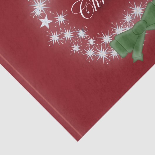 Moderne ster krans maretak Vrolijk kerstfeest Tissuepapier