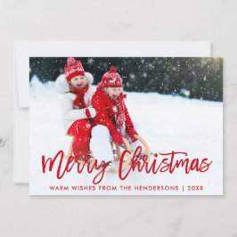 Moderne Ster Ster Kerst Rood van het Manuscript va Feestdagenkaart