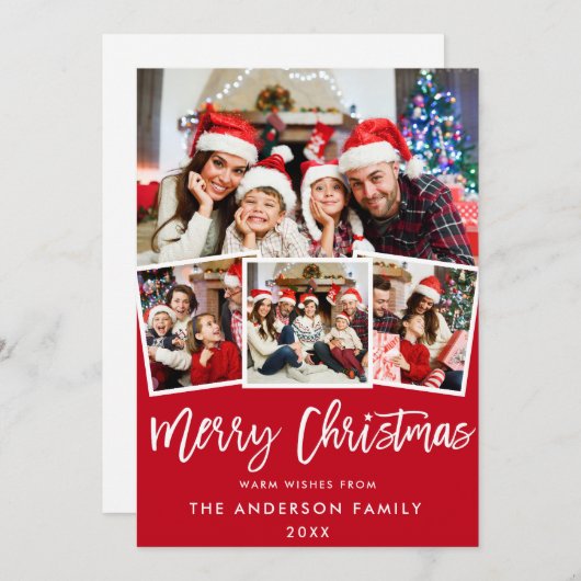 Moderne Ster van het Manuscript van de Borstel Ste Feestdagenkaart (Voorkant / Achterkant)