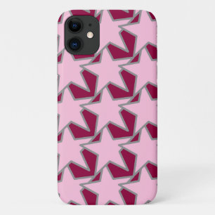 Moderne stergeometrie, lichtroze en bordeauxrood Case-Mate iPhone case