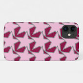 Moderne stergeometrie, lichtroze en bordeauxrood Case-Mate iPhone case (Achterkant (horizontaal))
