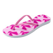 Moderne stergeometrie - lichtroze en fuchsia teenslippers (Schuin)