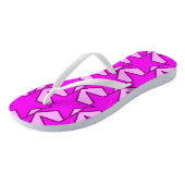 Moderne stergeometrie - paars en roze teenslippers (Schuin)