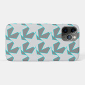 Moderne stergeometrische - grijs en turquoise Case-Mate iPhone case (Achterkant (horizontaal))