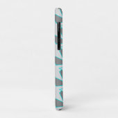 Moderne stergeometrische - grijs en turquoise Case-Mate iPhone case (Achterkant/links)