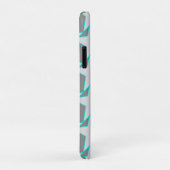 Moderne stergeometrische - grijs en turquoise Case-Mate iPhone case (Achterkant/rechts)