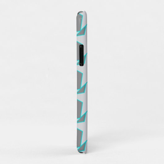 Moderne stergeometrische - grijs en turquoise Case-Mate iPhone case (Achterkant/rechts)