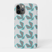 Moderne stergeometrische - grijs en turquoise Case-Mate iPhone case (Achterkant)