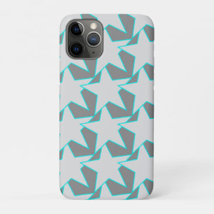 Moderne stergeometrische - grijs en turquoise Case-Mate iPhone case