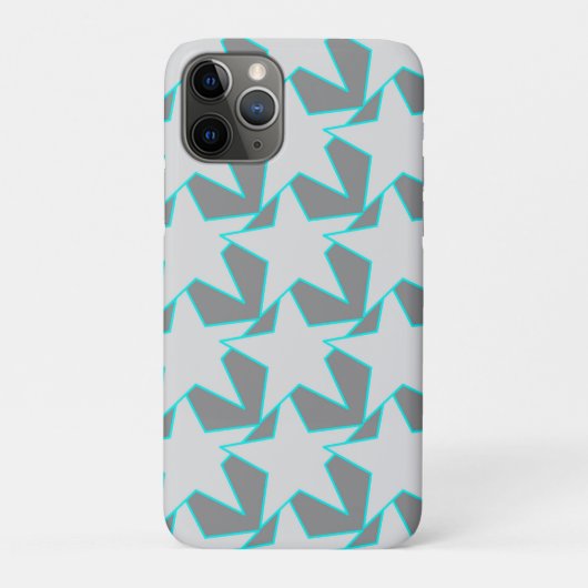 Moderne stergeometrische - grijs en turquoise Case-Mate iPhone case (Achterkant)