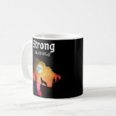 Moderne sterke wolf koffiemok (Voorkant links)