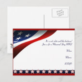 Moderne sterren en strepen voor altijd vlag herden briefkaart (Voorkant / Achterkant)