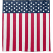Moderne sterren en strips Amerikaanse vlag Douchegordijn (Voorkant)