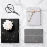 Moderne sterren | Minimale grijze late feestdag Inpakpapier Vel<br><div class="desc">Verspreid vakantiekeer met deze feestvreugde over trendminimalistisch starrieverpakkingspapier. Een heel eenvoudig maar elegant,  uniek verpakkingsartikel dat de feestvreugde zeker zal verspreiden! Moderne sterren | Minimalistisch grijs zwarte slate-feestwerkpapier ... ..</div>
