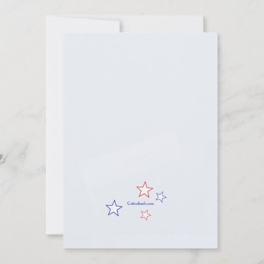 Moderne sterren op 4 juli kaart (Achterkant)