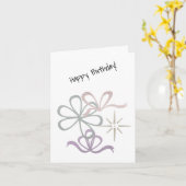 Moderne sterren & ribbons Heart's Kaart (Gele Bloem)