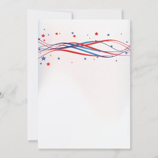 Moderne sterren & Stripes 4 juli uitnodiging (Achterkant)