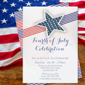 Moderne sterren & Stripes 4 juli uitnodiging