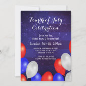 Moderne sterren & Stripes 4 juli uitnodiging (Voorkant)