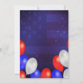 Moderne sterren & Stripes 4 juli uitnodiging (Achterkant)