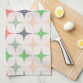 Moderne sterren uit de middeleeuwen in kerstkleure theedoek (Quarter Fold)