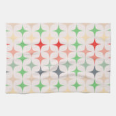 Moderne sterren uit de middeleeuwen in kerstkleure theedoek (Horizontaal)