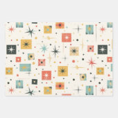 Moderne sterren uit het midden van de eeuw inpakpapier vel (Voorkant 3)