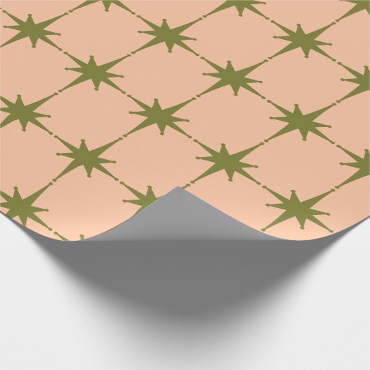 Moderne sterren uit het midden van de eeuw retro   cadeaupapier (Hoek)