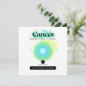 Moderne Sterrenbeeld Kanker Quote water Element Kaart (Staand voorkant)