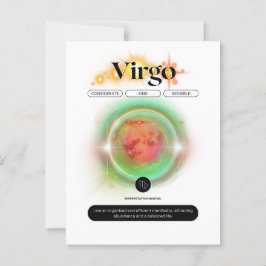 Moderne Sterrenbeeld Maagd Citaat Aarde Element Briefkaart
