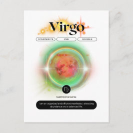 Moderne Sterrenbeeld Maagd Citaat Aarde Element Briefkaart