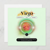 Moderne Sterrenbeeld Maagd Quote Aarde Element Kaart (Voorkant / Achterkant)