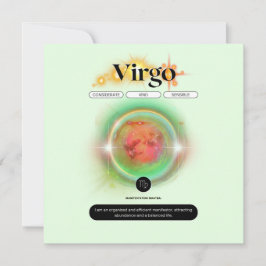 Moderne Sterrenbeeld Maagd Quote Aarde Element Kaart