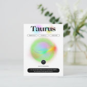 Moderne Sterrenbeeld Stier Quote Aarde Element Briefkaart (Staand voorkant)