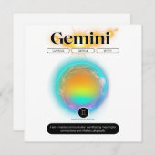 Moderne Sterrenbeeld Tweelingen Citaat Lucht Eleme Kaart (Voorkant / Achterkant)