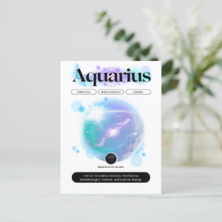 Moderne Sterrenbeeld Waterman Citaat Lucht Element Briefkaart
