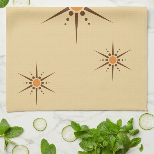 moderne sterrenburst uit de Middeleeuwse eeuw Theedoek (Gevouwen)