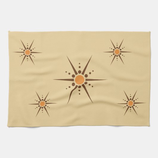 moderne sterrenburst uit de Middeleeuwse eeuw Theedoek (Horizontaal)