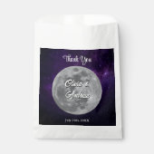Moderne sterrenhemel Vollemaan bruiloft bedankt Bedankzakje (Voorkant)