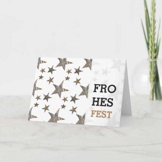 Moderne Sterrenkaart Feestdagen Kaart (Voorkant)