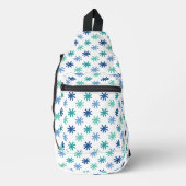 Moderne sterretjes oceaankleuren op wit-personalis sling bag (Voorkant)