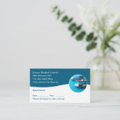 Moderne Stethoscoop Medische Dokter Afspraakkaart Afsprakenkaartje (Staand voorkant)